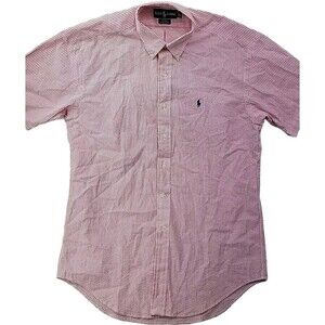 Ralph Lauren Blake Men's S Nantucket Red Seersucker Button Down Shirt Prep